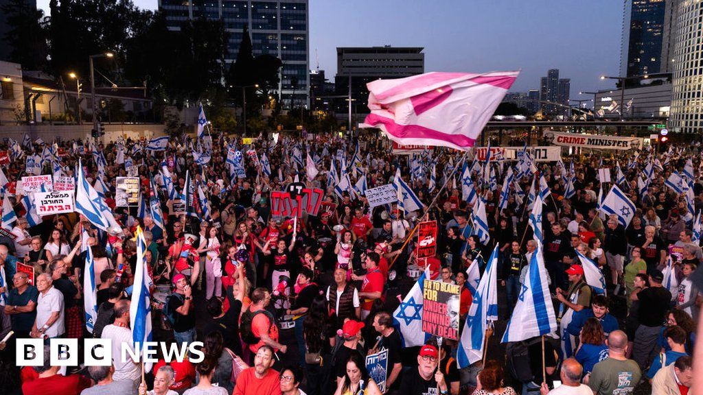 Israel-Gaza war: Tens of thousands rally for hostage deal as Gaza ceasefire talks continue