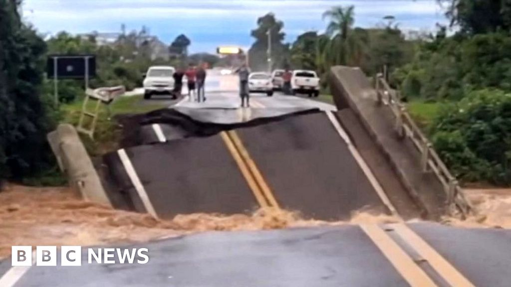 Watch: Bridge buckles and plunges into Brazil river