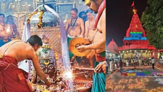 Diwali Mahakal: सबसे पहले बाबा महाकाल मंदिर में मनाई गई दीवाली, भस्मारती में जलाई फुलझड़ी