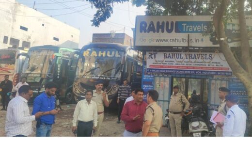 Bus in Indore: इंदौर में ट्रैफिक के लिए मुश्किल बन रहीं चार बसें जब्त, सात ट्रैवल ऑफिस भी सील