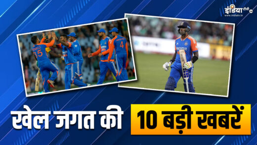 Sports Top 10: टीम इंडिया ने जीत के साथ रचा इतिहास, सूर्या को रैंकिंग में हुआ भारी नुकसान, देखें 10 बड़ी खबरें – India TV Hindi