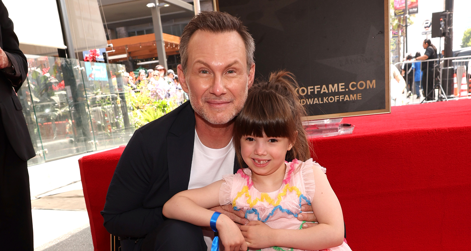 Christian Slater's Daughter Lena Adorable Steals the Show at His Walk of Fame Ceremony!