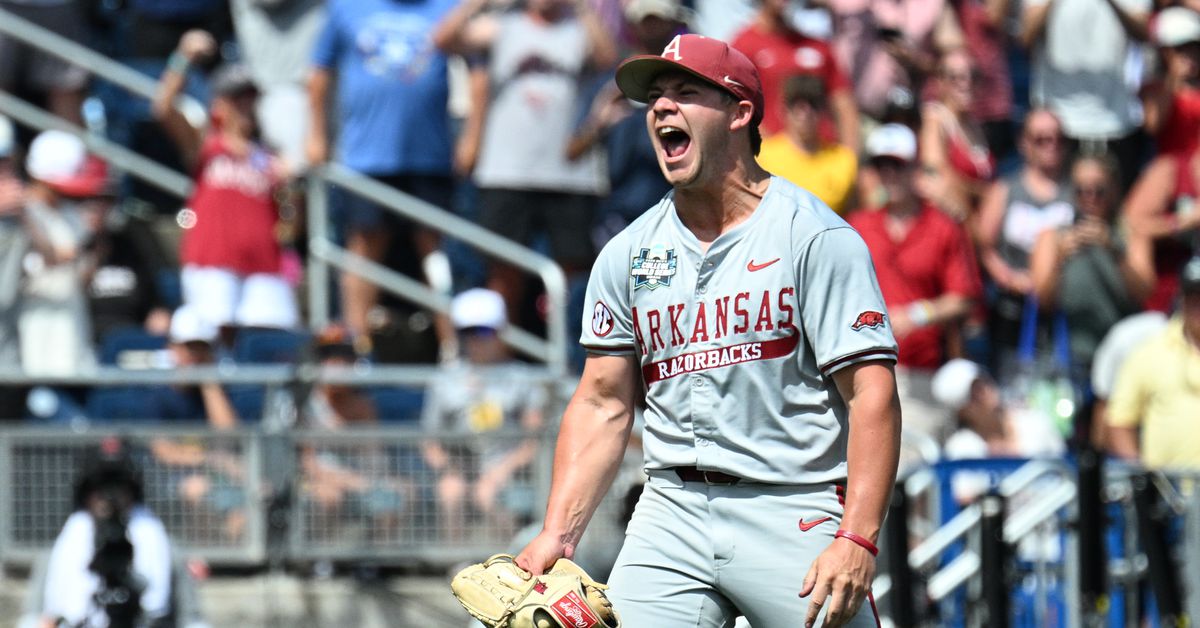 Gage Wood throws third no-hitter in MCWS history to keep Arkansas’ season alive