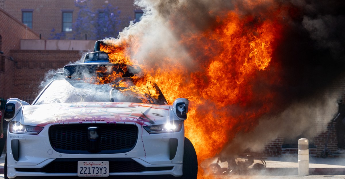 How burning Waymos became the image of the LA protests