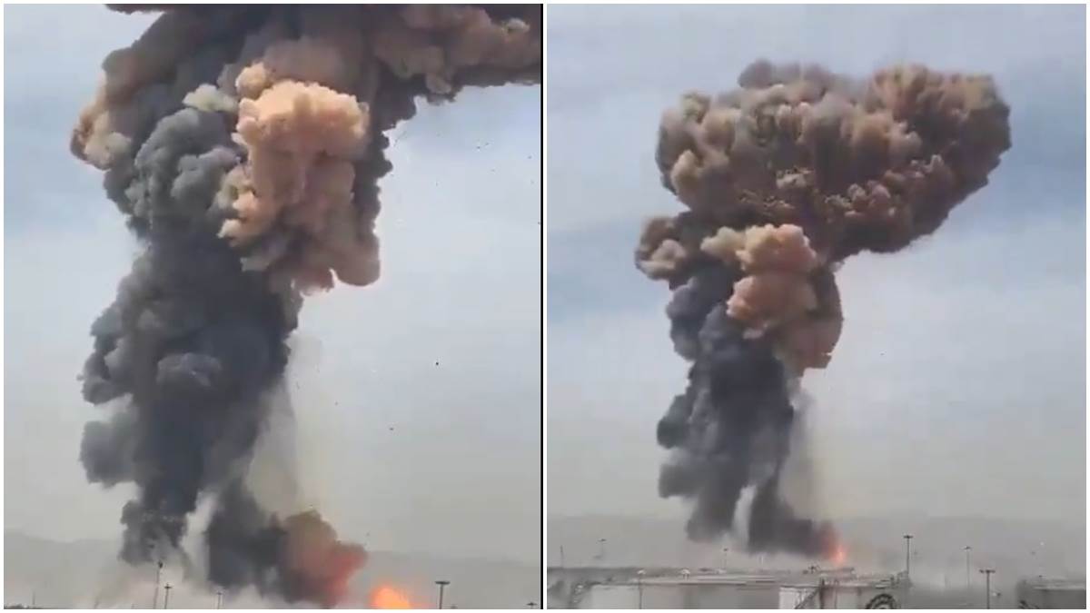 Iran Blast:Video: ईरान में शाहिद राजी पोर्ट पर भीषण विस्फोट, लगभग 200 घायल