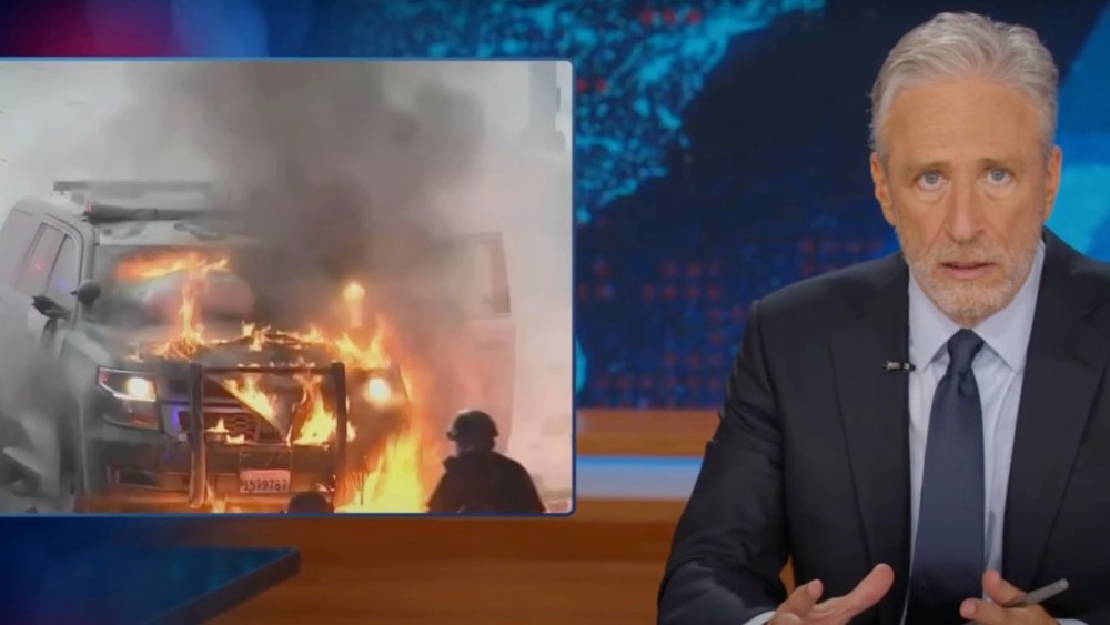 Jon Stewart Calls Los Angeles ‘Our Most Flammable City’ Amid ICE Protests: ‘Trump Happily Lights the Fuse’