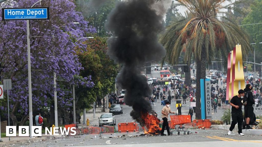 LA protests: How city erupted over rumours of hardware store raid