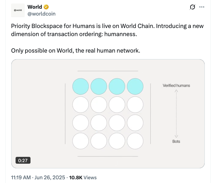 World Chain launches tool to prioritize real humans over bots