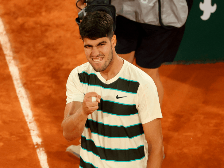 अल्काराज लगातार तीसरे साल फ्रेंच ओपन के सेमीफाइनल में:अमेरिकी खिलाड़ी पॉल को सीधे सेटों में हराया, स्वियातेक-सबालेंका भी जीतीं