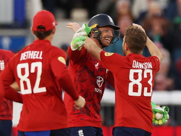 इंग्लैंड ने पहले टी-20 में वेस्टइंडीज को हराया:सीरीज में 1-0 की बढ़त बनाई; बटलर ने 96 रन बनाए, डॉसन को 4 विकेट