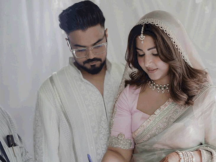 हिना खान ने बॉयफ्रेंड रॉकी जायसवाल संग रचाई शादी:  सोशल मीडिया पर फोटोज शेयर कर लिखा- हमारे दिल एक हो गए