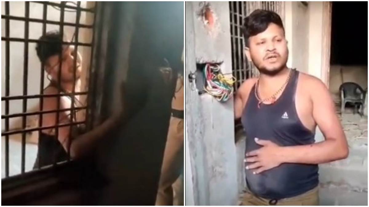 सरिया चोरी करने घुसा युवक रात भर जाली में फंसा रहा, सूजन और दर्द बढ़ा तो हिल ना सका, सुबह मकान मालिक ने देखा तो पोल खुली