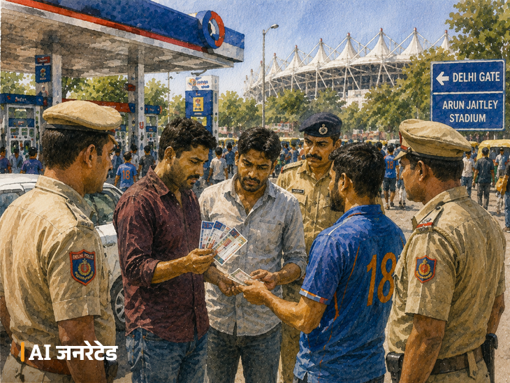 IPL टिकट ब्लैक करने वाला गिरोह पकड़ाया:फ्लाइट से सभी वेन्यू पर टिकट बेचने जाते थे 3 आरोपी; ₹20 हजार में बिक रहे थे फ्री पास