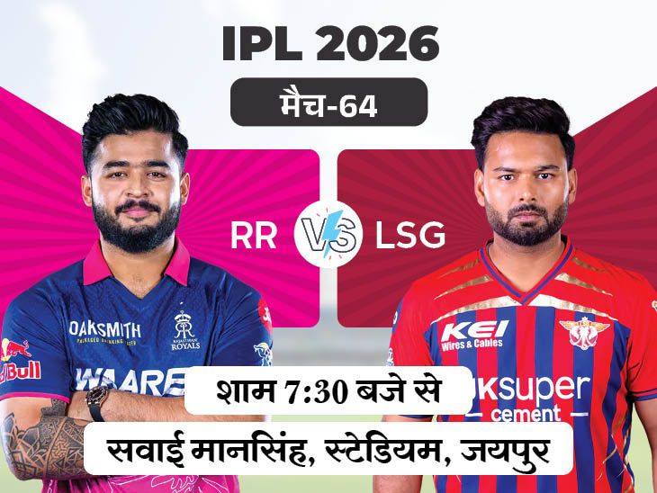 IPL में आज राजस्थान Vs लखनऊ:राजस्थान होम ग्राउंड पर इस सीजन एक भी मैच नहीं जीती; लखनऊ को 5 बार हराया