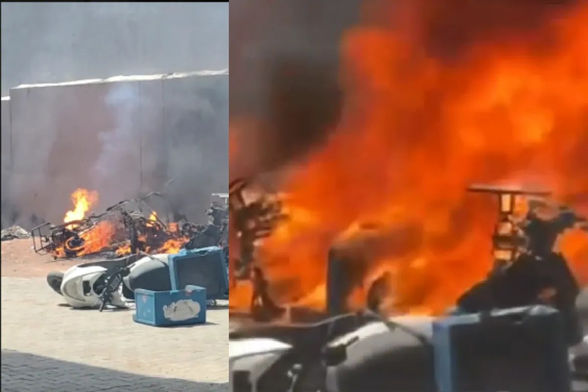 MP में छतरपुर में 10 ई-बाइकों में एकदम से हुआ विस्फोट, मची चीख-पुकार | E Bikes Blast Standing In Market Causing Widespread Panic Mp News