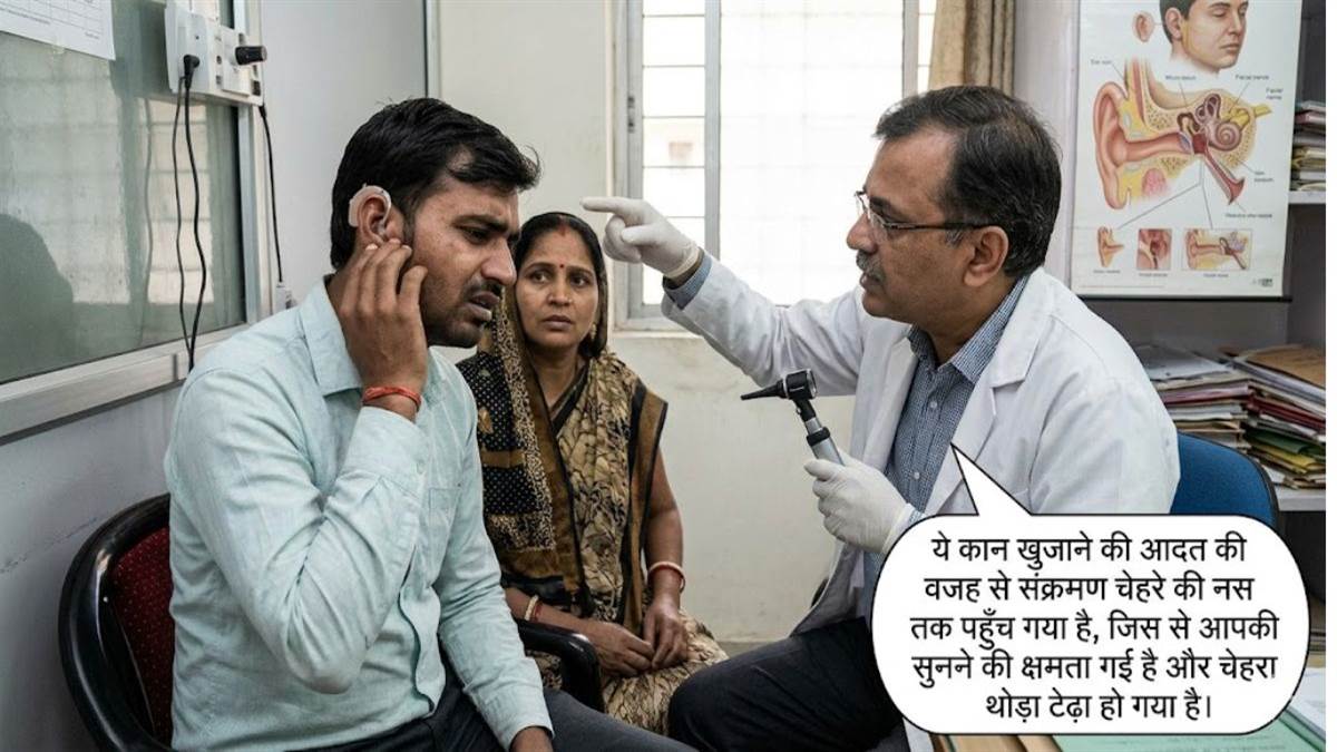 कान खुजाने की आदत बनी आफत: 25 वर्षीय युवक की सुनने की क्षमता गई, चेहरे की नस तक पहुंचा संक्रमण