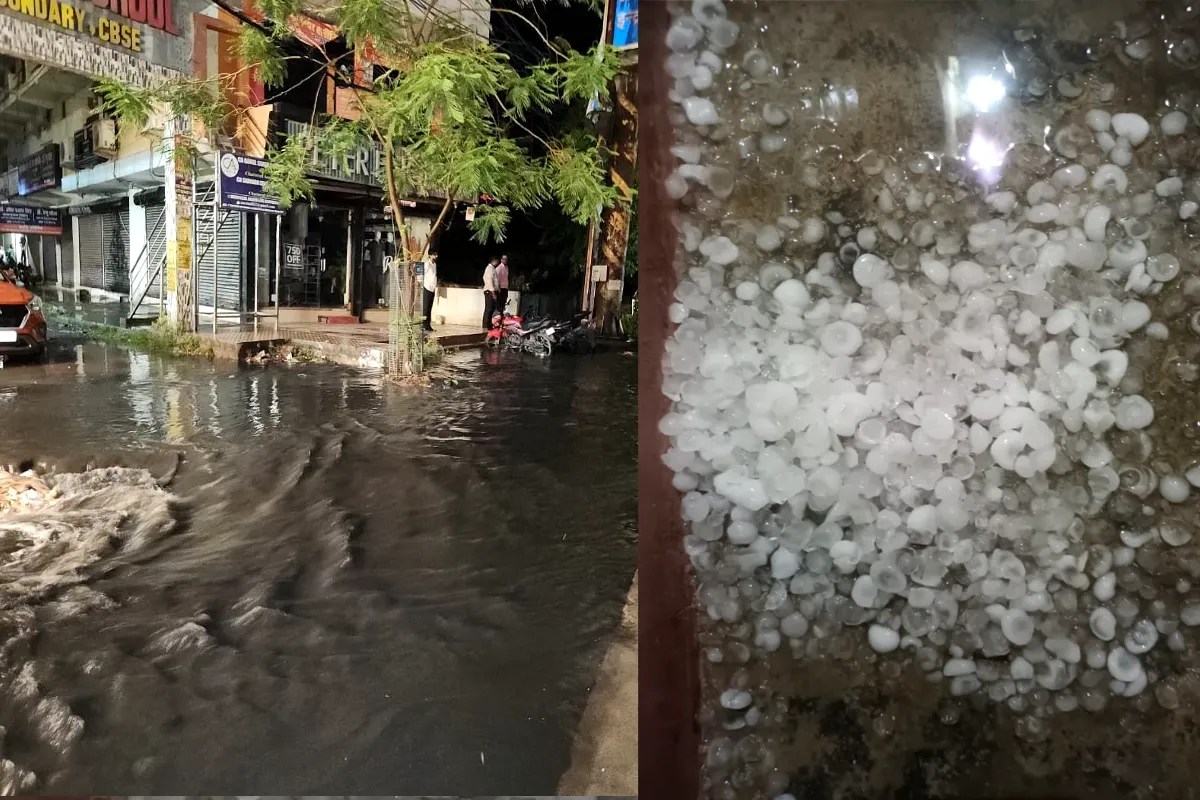 तेज आंधी के साथ झमाझम बारिश, कई इलाकों में गिरे ओले, IMD का अलर्ट जारी | Western Disturbance Effect Heavy Rain Accompanied By Strong Winds Hail Falls In Several Areas Imd Alert Issue