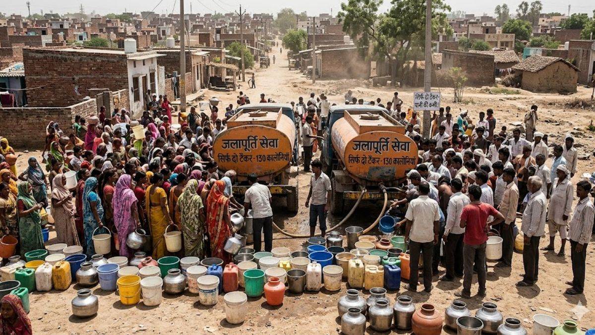 इंदौर के 130 कॉलोनी और 4 गांव की प्यास बुझाने के लिए सिर्फ दो टैंकर पानी, विरोध किया तो जल नहीं मिला आश्वासन