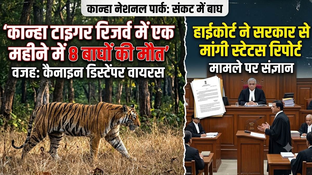 कान्हा टाइगर रिजर्व में एक महीने में 8 बाघों की कैनाइन डिस्‍टेंपर वायरस से मौत, हाईकोर्ट ने सरकार से मांगी स्‍टेटस रिपोर्ट