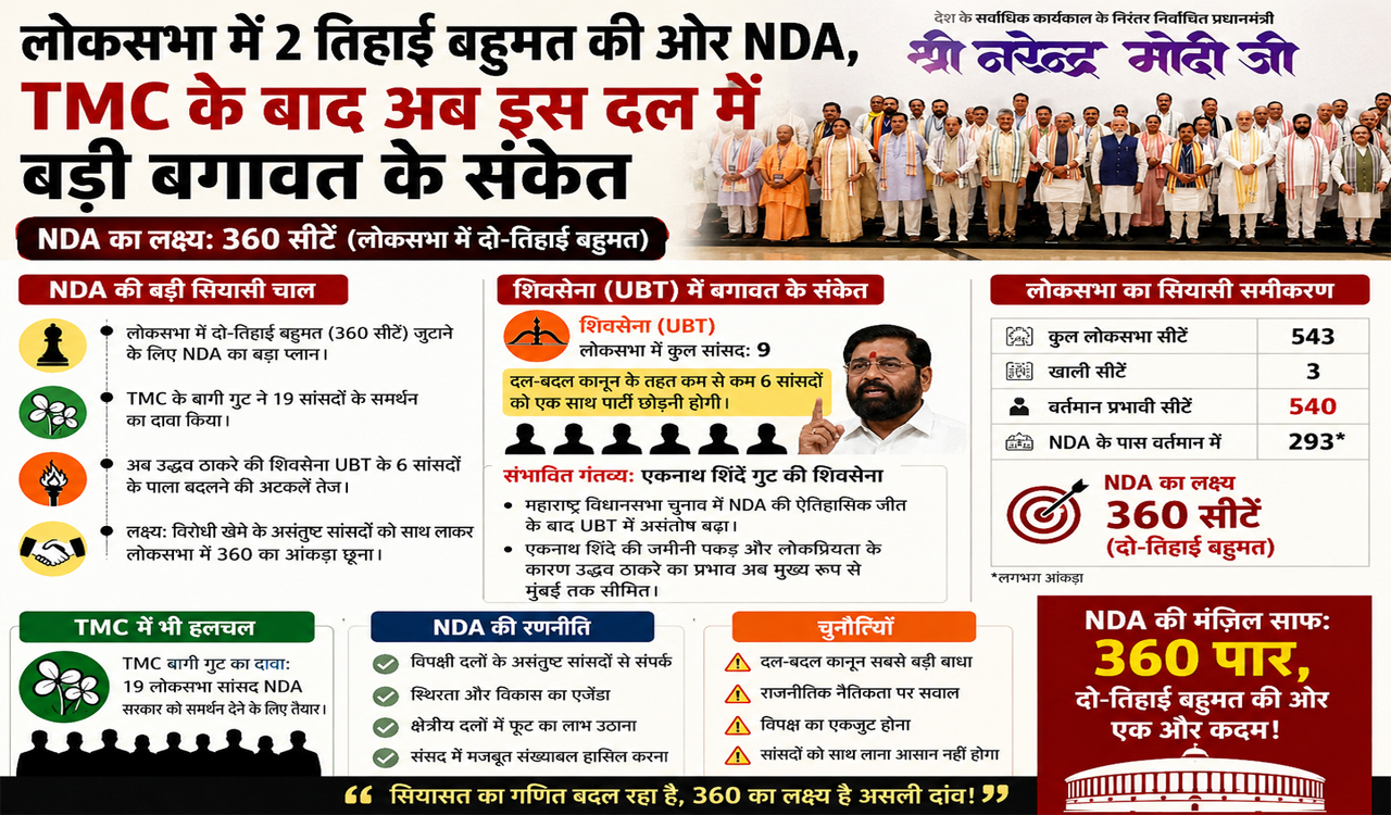 लोकसभा में 2 तिहाई बहुमत की ओर NDA, TMC के बाद अब इस दल में बड़ी बगावत के संकेत – Vindhya Bhaskar लोकसभा में 2 तिहाई बहुमत की ओर NDA, TMC के बाद अब इस दल में बड़ी बगावत के संकेत – Vindhya Bhaskar