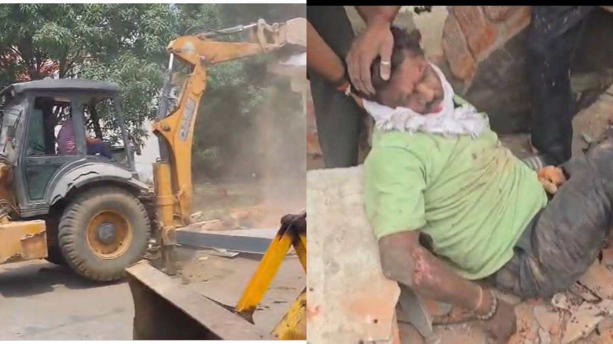 शहडोल में अतिक्रमण विरोधी कार्रवाई के दौरान बड़ा हादसा: मकान ढहने से मलबे में दबा शख्स, भड़की भीड़ का जेसीबी पर पथराव
