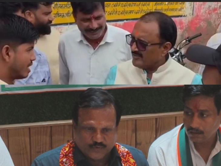 VIDEO से सियासत गरमाई; युवक बोला-लठ्ठ से वोट डलवाएंगे’:  मंत्री राकेश शुक्ला ने युवक की पीठ थपथपाई, कांग्रेस ने लोकतंत्र पर हमला बताया – datia News