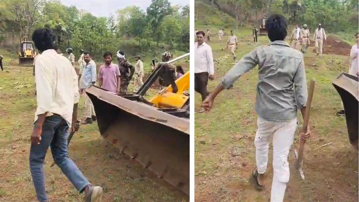 इंदौर के समीप जंगल में अतिक्रमण करने वालों ने वनकर्मियों पर तलवार और कुल्हाड़ी से किया हमला इंदौर के समीप जंगल में अतिक्रमण करने वालों ने वनकर्मियों पर तलवार और कुल्हाड़ी से किया हमला