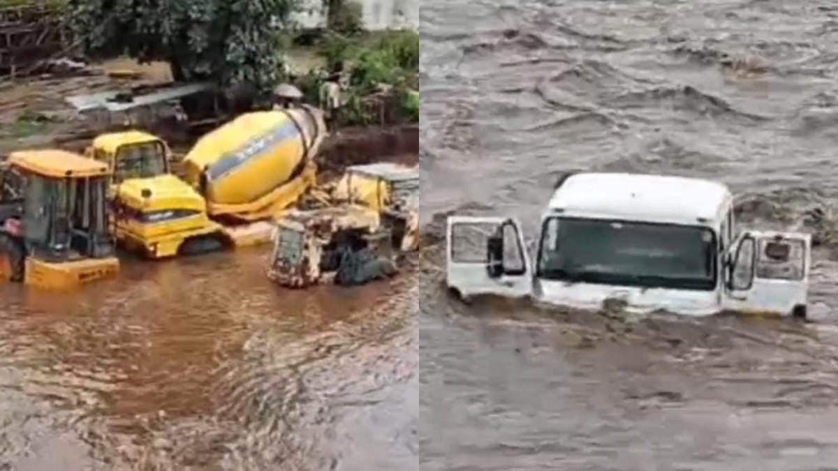 क्या जेसीबी और क्या कार… सब बह गया! बालाघाट में बारिश का कहर, वाहनों को देखने ग्रामीणों को लगी रही भीड़ क्या जेसीबी और क्या कार… सब बह गया! बालाघाट में बारिश का कहर, वाहनों को देखने ग्रामीणों को लगी रही भीड़