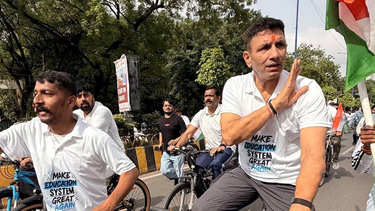 जीतू पटवारी का आरोप- ‘हर पेपर लीक के पीछे BJP-RSS का हाथ’, कांग्रेस की साइकिल यात्रा पर लगा ₹2000 का फाइन