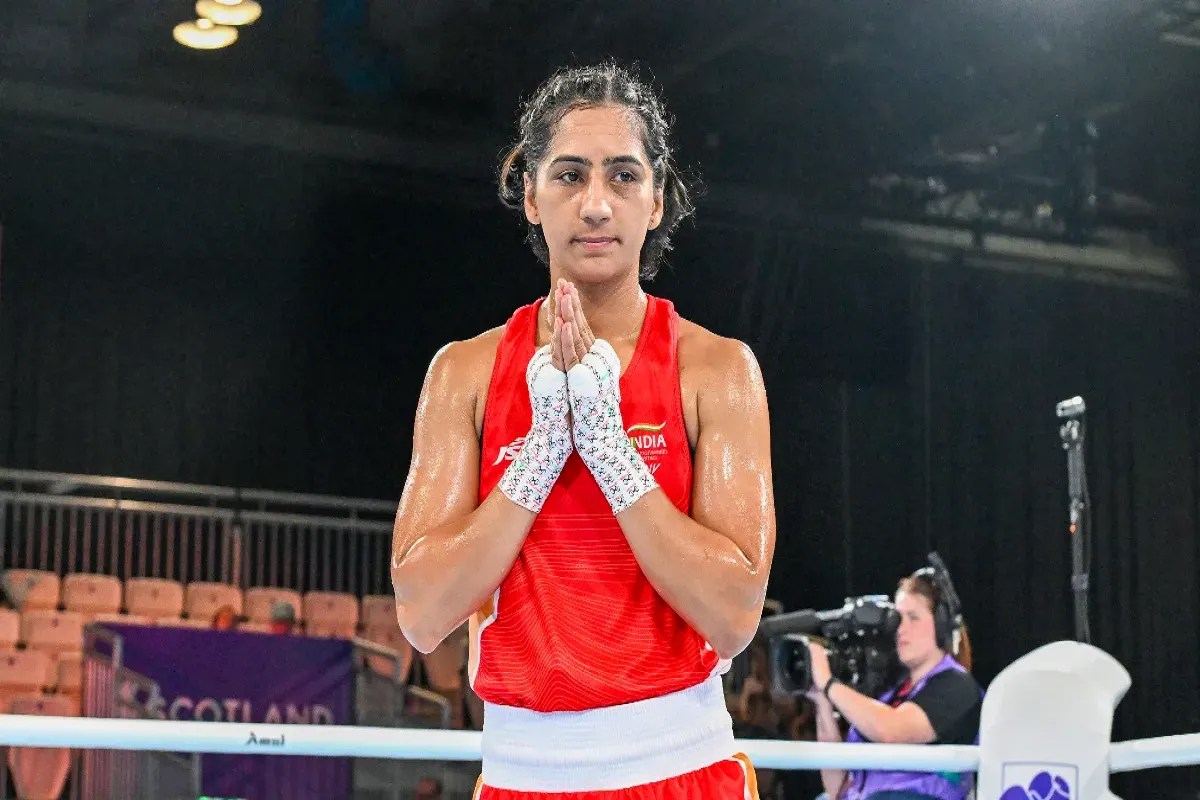 CWG 2026: भारत की झोली में छठा गोल्ड मेडल, बॉक्सर प्रीति पवार ने 54 किग्रा वर्ग के फ़ाइनल में स्कार्लेट डेलगाडो को हराया CWG 2026: भारत की झोली में छठा गोल्ड मेडल, बॉक्सर प्रीति पवार ने 54 किग्रा वर्ग के फ़ाइनल में स्कार्लेट डेलगाडो को हराया