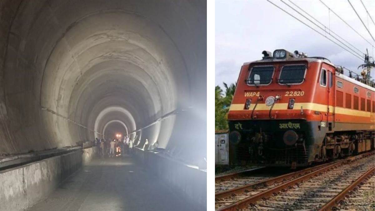 इंदौर-दाहोद नई रेल लाइन परियोजना की 2957 मीटर लंबी सुरंग में लाइनिंग का कार्य पूर्ण
