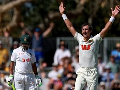 क्वींसलैंड टेस्ट में स्टार्क के 22 बॉल पर 5 विकेट:बांग्लादेश 64 पर ऑलआउट क्वींसलैंड टेस्ट में स्टार्क के 22 बॉल पर 5 विकेट:बांग्लादेश 64 पर ऑलआउट
