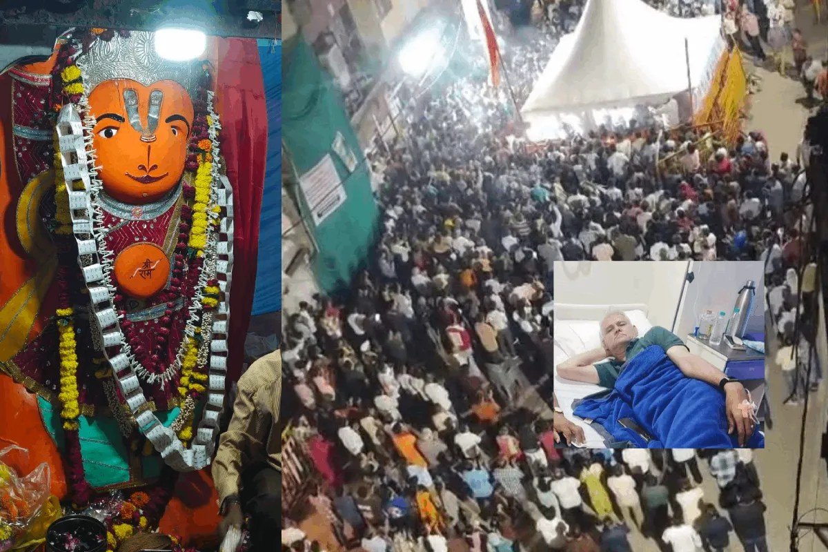 72 घंटे बाद भी एक इंच नहीं हिले उज्जैन के ‘खड़े हनुमानजी’, भावुक भक्तों की जुटी भीड़, पुजारी की तबियत बिगड़ी | Khade Hanumanji Relocation Ujjain Sankat Mochan Mandir Pujari Health