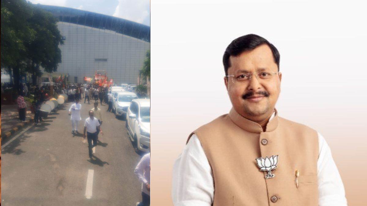 इंदौर पहुंचे बीजेपी के राष्ट्रीय अध्यक्ष नितिन नवीन के स्वागत में समर्थकों की जुटी भारी भीड़, एयरपोर्ट पर सूची में नाम देखकर नेताओं को मिला प्रवेश