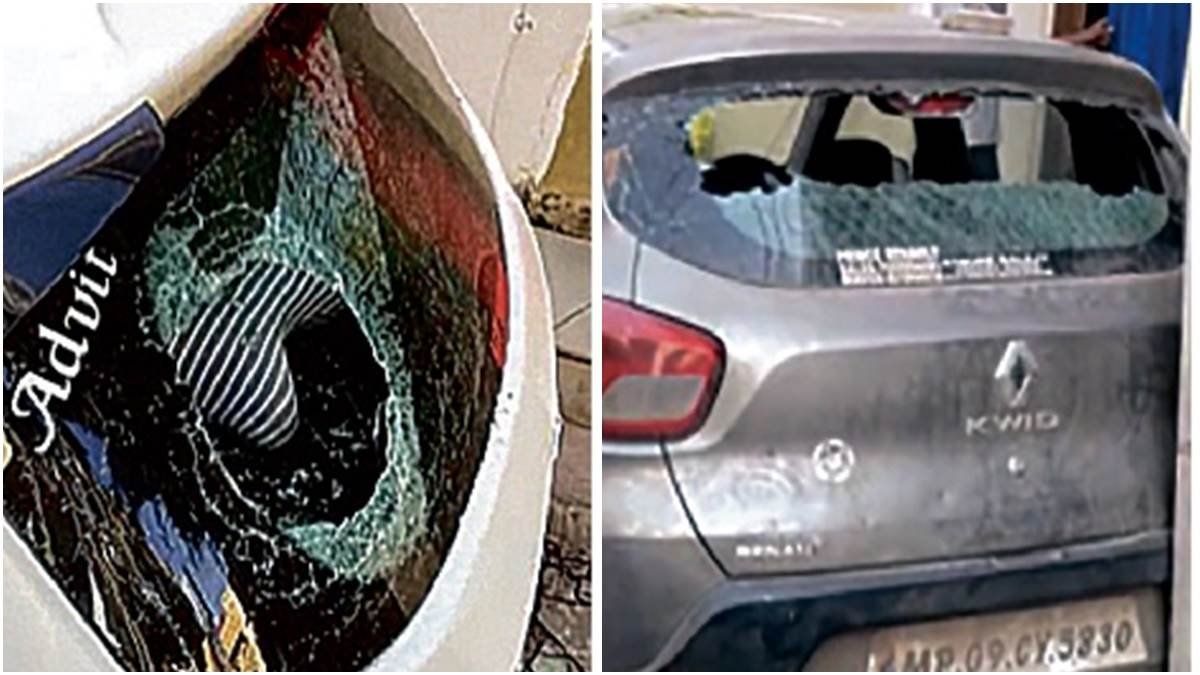 इंदौर के राजनगर में पुलिस चौकी के पास बदमाशों का उत्पात, गलियों में खड़ी कारों के कांच फोड़े इंदौर के राजनगर में पुलिस चौकी के पास बदमाशों का उत्पात, गलियों में खड़ी कारों के कांच फोड़े